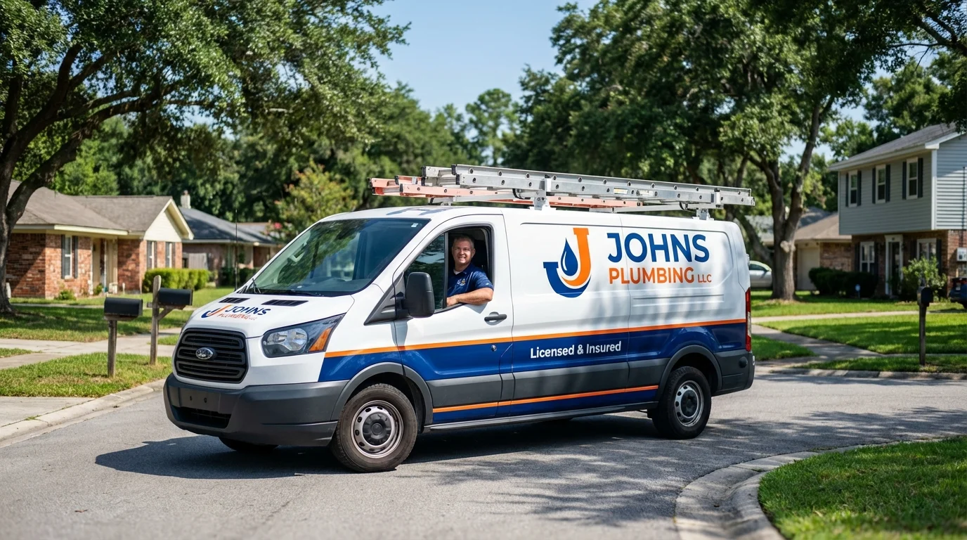Johns Plumbing LLC service van in Spring Valley, CA